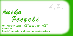 aniko peczeli business card